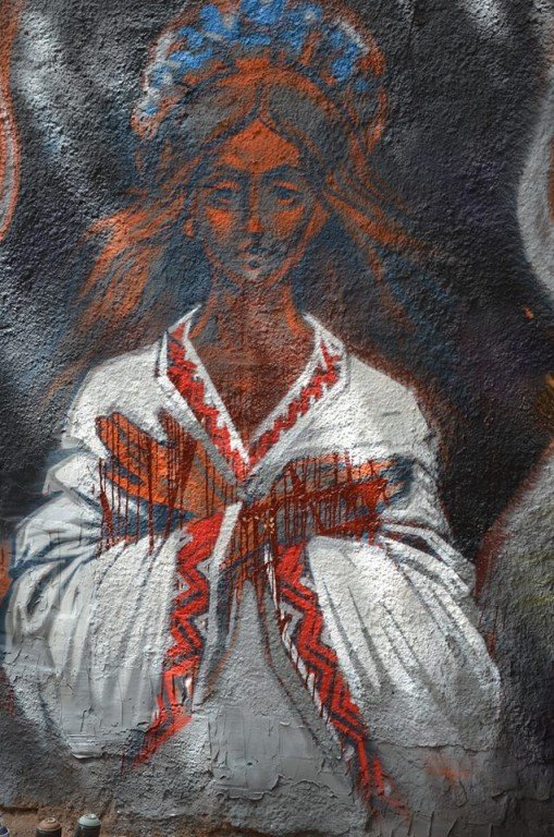 Українофоби у Полтаві облили фарбою графіті-меморіал пам’яті Героїв Небесної сотні