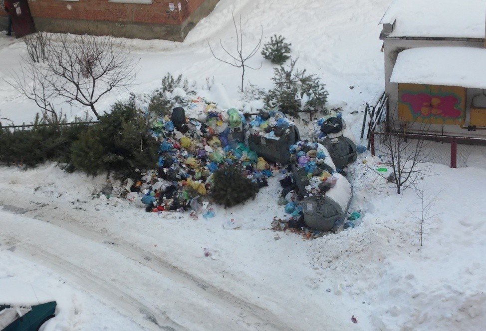 Двір розчищений, а сміття не вивозять: полтавці скаржаться на владу (фотофакт)