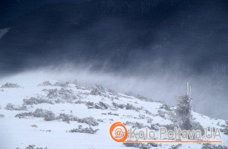 Зараз у Полтаві посилився вітер і йде сніг, фото google.com.ua