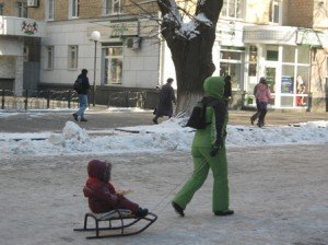 У полтавців викрадають санчата  