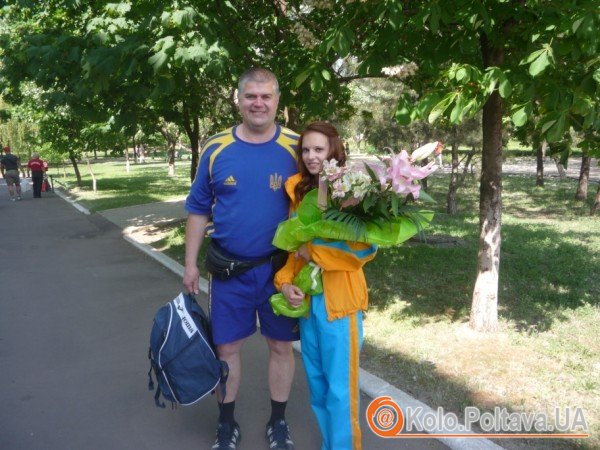 Тамара зі своїм тренерем Максимом Іваньковим. Фото з сайту kolo.poltava.ua