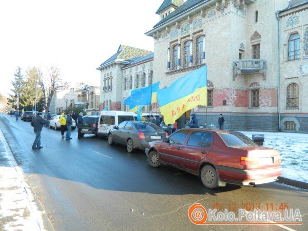 Автопробіг на підтримку Євромайдану у Полтаві