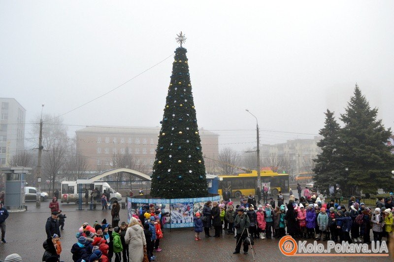 У Полтаві відкрили ялинку Київського району думки дітей щодо прикрас новорічного дерева (відео)