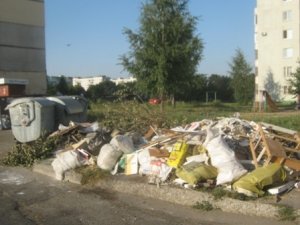 Фото: У Полтаві на Огнівці уже п’ять днів як не вивозять сміття