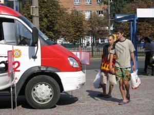 Фото: На виставці пожежних машин у Полтаві націкавіше було дітям, хоч без сліз не обійшлось