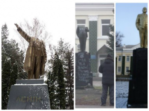 Фото: Міліція вважає, що голови пам’ятникам Леніну в Машівці і Гребінці знесли різні люди