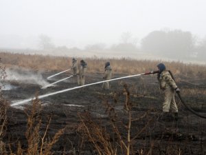 Фото: Полтавські рятувальники  продемонстрували, як складно гасити «торф’яні пожежі»  (відео)